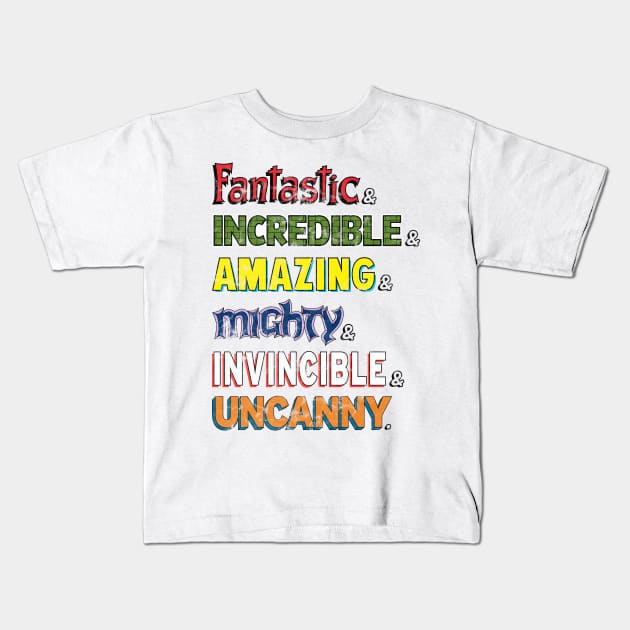 Super Heroic Inspiration Kids T-Shirt by Hanzo